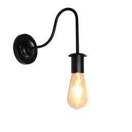 Apliques de pared Lámpara de pared de hierro Lámpara de pared con sable de luz negro tonto en la pared