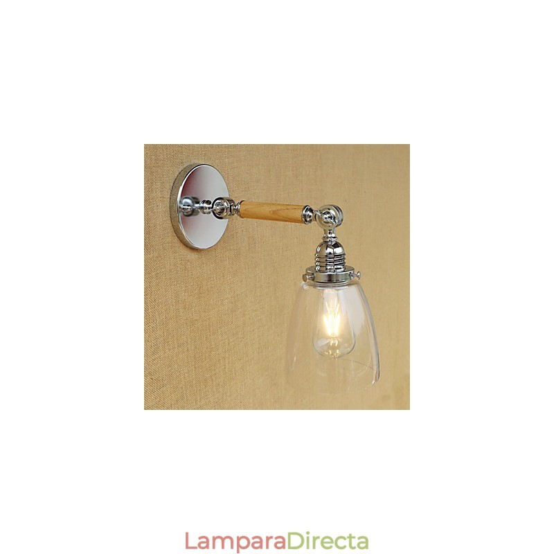 Lámpara de ambiente moderna, contemporánea, estilo campestre, retro, galvanizada, con brazo oscilante.
