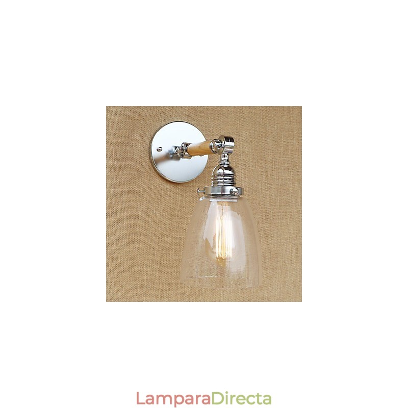 Lámpara de ambiente moderna, contemporánea, estilo campestre, retro, galvanizada, con brazo oscilante.