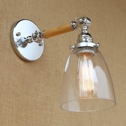 Lámpara de ambiente moderna, contemporánea, estilo campestre, retro, galvanizada, con brazo oscilante.