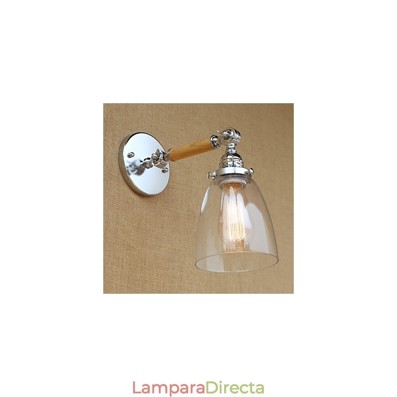 Lámpara de ambiente moderna, contemporánea, estilo campestre, retro, galvanizada, con brazo oscilante.