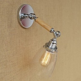 Lámpara de ambiente moderna, contemporánea, estilo campestre, retro, galvanizada, con brazo oscilante.