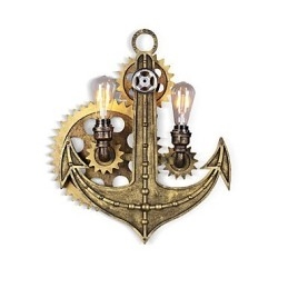 Lámparas de pared industriales vintage con forma de engranaje de madera, luces giratorias creativas, iluminación decorativa para restaurantes, cafeterías y bares.