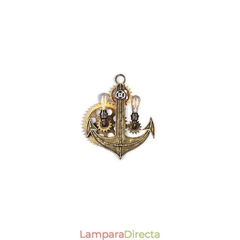 Lámparas de pared industriales vintage con forma de engranaje de madera, luces giratorias creativas, iluminación decorativa para restaurantes, cafeterías y bares.