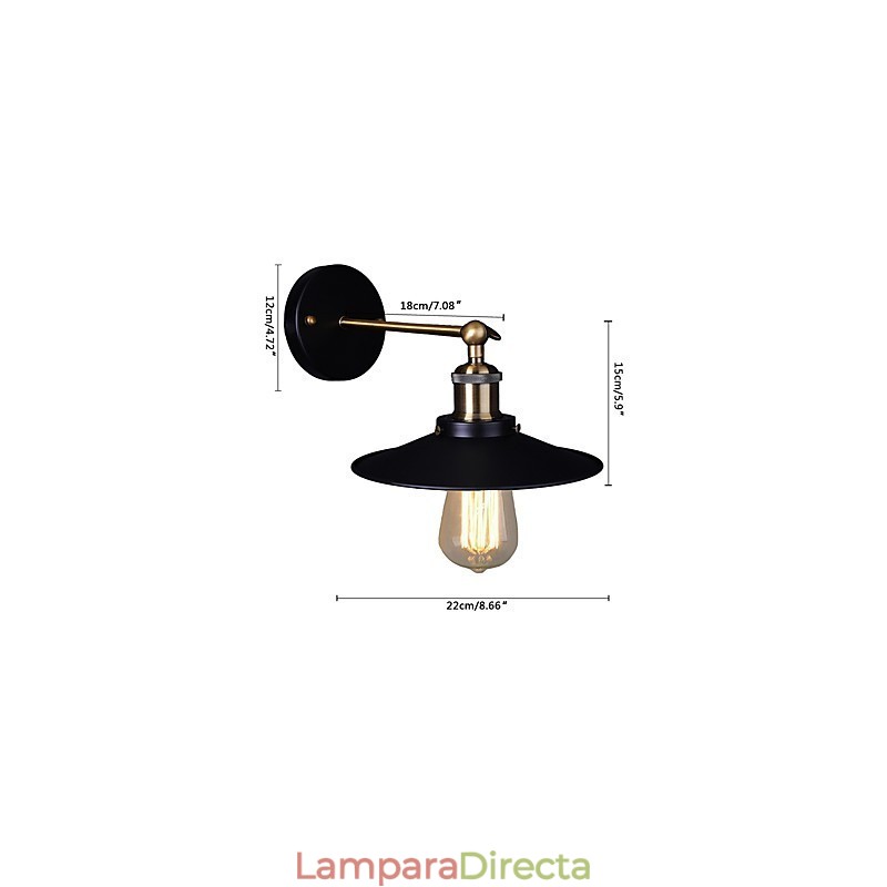Lámpara de pared estilo loft, lámpara de pared vintage, lámparas de iluminación industrial, lámparas para sala de estar, dormitorio, accesorios de iluminación residencial