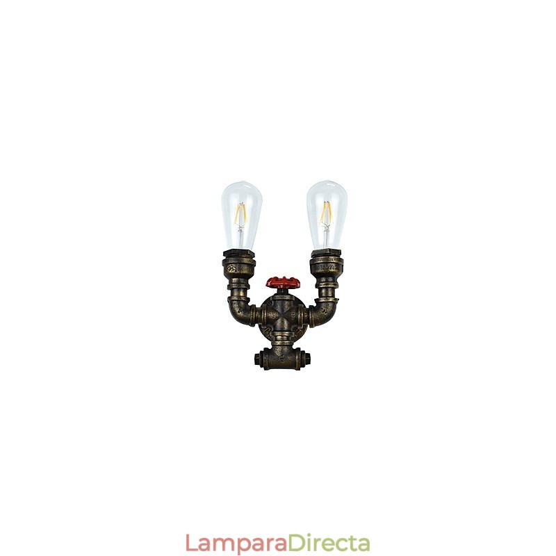 Lámpara de pared rústica tradicional clásica de latón antiguo para iluminación ambiental.