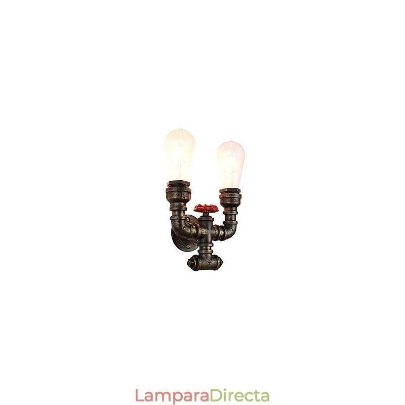 Lámpara de pared rústica tradicional clásica de latón antiguo para iluminación ambiental.