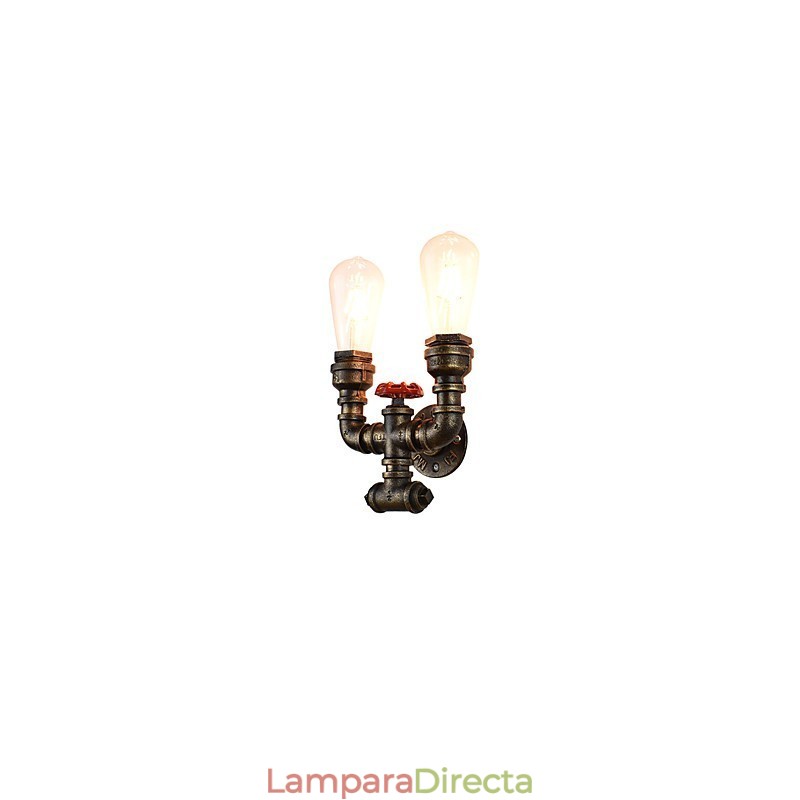 Lámpara de pared rústica tradicional clásica de latón antiguo para iluminación ambiental.