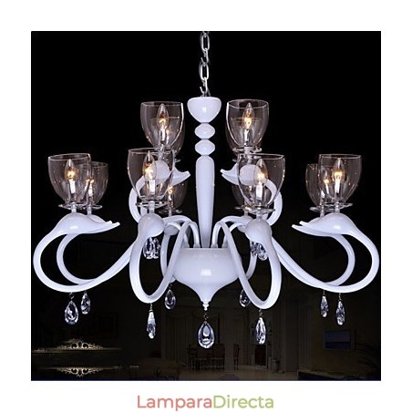 Lámpara colgante de cristal estilo europeo con forma de cisne, 12 luces, individualidad creativa Lámpara colgante de cristal estilo europeo con forma de cisne, 12 luces, individualidad creativa