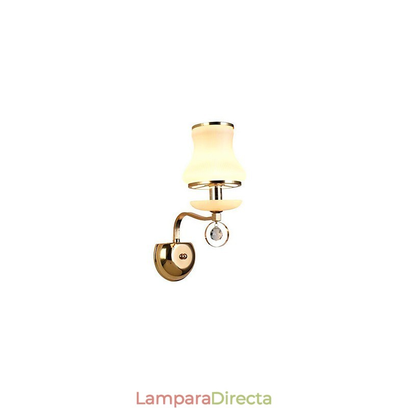 Lámpara de pared de luz ambiental moderna y contemporánea con acabado galvanizado, estilo mini de cristal, con protección ocular.