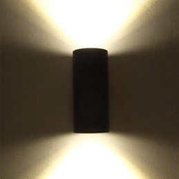 Apliques de pared con luz ambiental, acabado en óxido negro, estilo campestre moderno y contemporáneo.