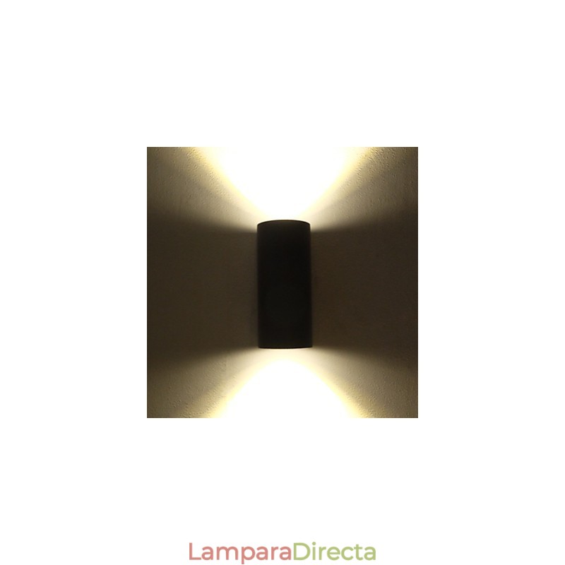 Apliques de pared con luz ambiental, acabado en óxido negro, estilo campestre moderno y contemporáneo.