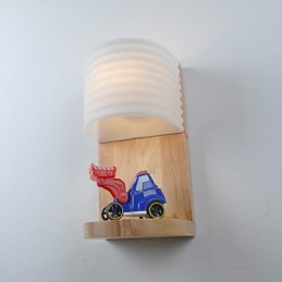 Lámpara de pared sencilla, lámpara de noche, lámpara de escritorio con pantalla de vidrio y madera maciza para dormitorio, tocador, sala de estar, habitación de bebé, dormitorio universitario, mesa de centro, librería