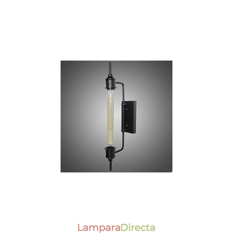 Lámpara de pared estilo flauta Edison de hierro forjado industrial vintage para tienda de ropa, bar y cafetería.