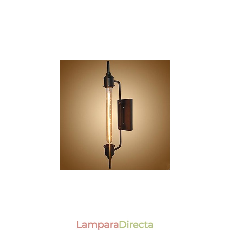 Lámpara de pared estilo flauta Edison de hierro forjado industrial vintage para tienda de ropa, bar y cafetería.