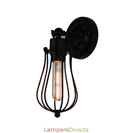 Lámpara de pared de acero pintado, estilo café americano negro, estilo retro, con sable de luz. Lámpara de pared de acero pintado, estilo café americano negro, estilo retro, con sable de luz.