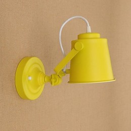 Lámpara de pared de acero pintado, estilo café americano negro, estilo retro, con sable de luz.