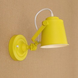 Lámpara de pared de acero pintado, estilo café americano negro, estilo retro, con sable de luz.