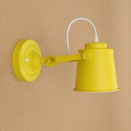 Lámpara de pared de acero pintado, estilo café americano negro, estilo retro, con sable de luz.