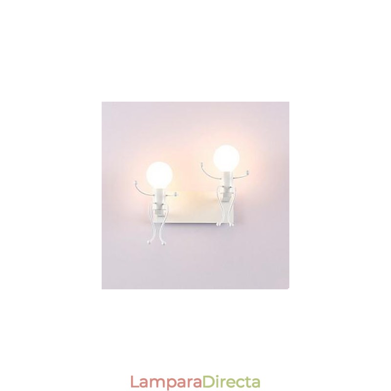 Lámpara de pared de hierro estilo country americano, creativa, para dormitorio, mesita de noche, cálida, estilo villano.