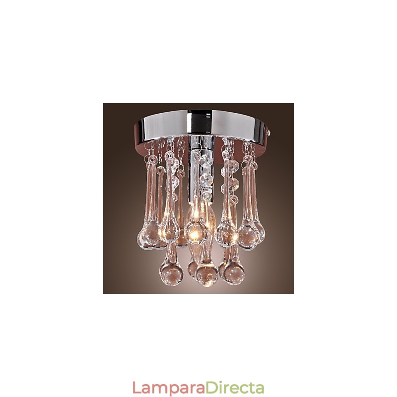 Lámpara empotrada moderna contemporánea de cristal estilo mini en cromo