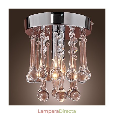 Lámpara empotrada moderna contemporánea de cristal estilo mini en cromo Lámpara empotrada moderna contemporánea de cristal estilo mini en cromo