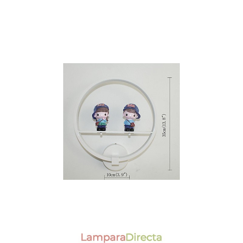 Lámpara de pared creativa moderna para habitación infantil, lámpara de personalidad, lámpara de pared empotrada, material de aluminio, lámparas de pasillo y linternas.
