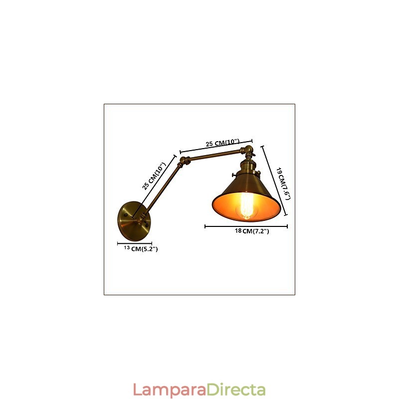 Apliques de pared Aplique de pared Lámpara de pared de hierro Lámpara de sable de luz negra tonta en la pared