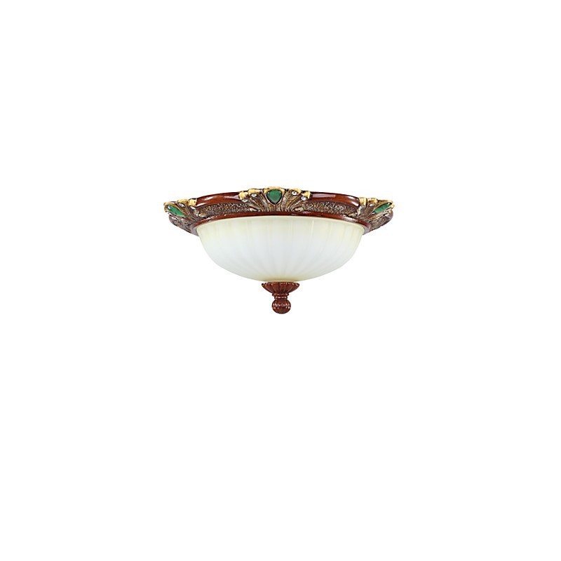 Lámpara de cúpula de resina de vidrio tipo europeo de 37 x 19 cm, ideal para absorber el calor.