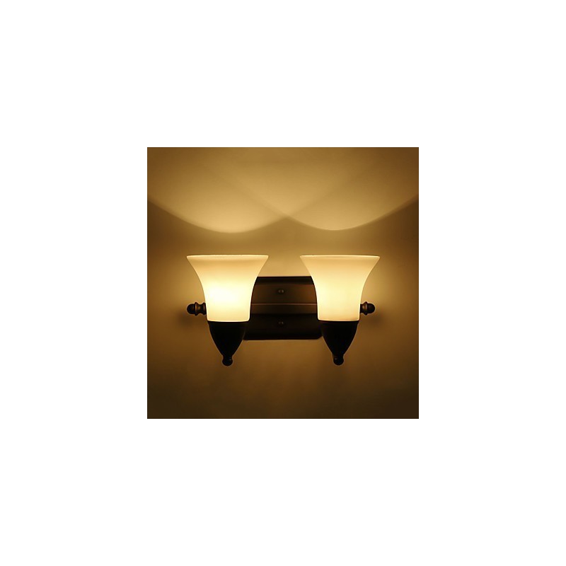 Apliques de pared con luz ambiental de estilo rústico Lodge con acabado en óxido negro para protección ocular.