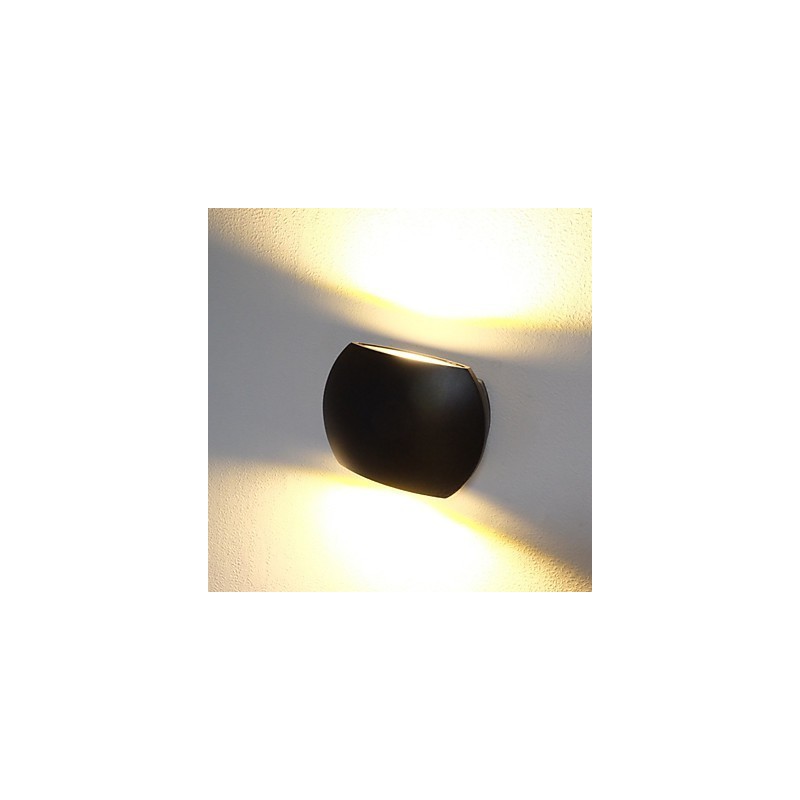 Apliques de pared con luz ambiental, acabado en óxido negro, estilo campestre moderno y contemporáneo.
