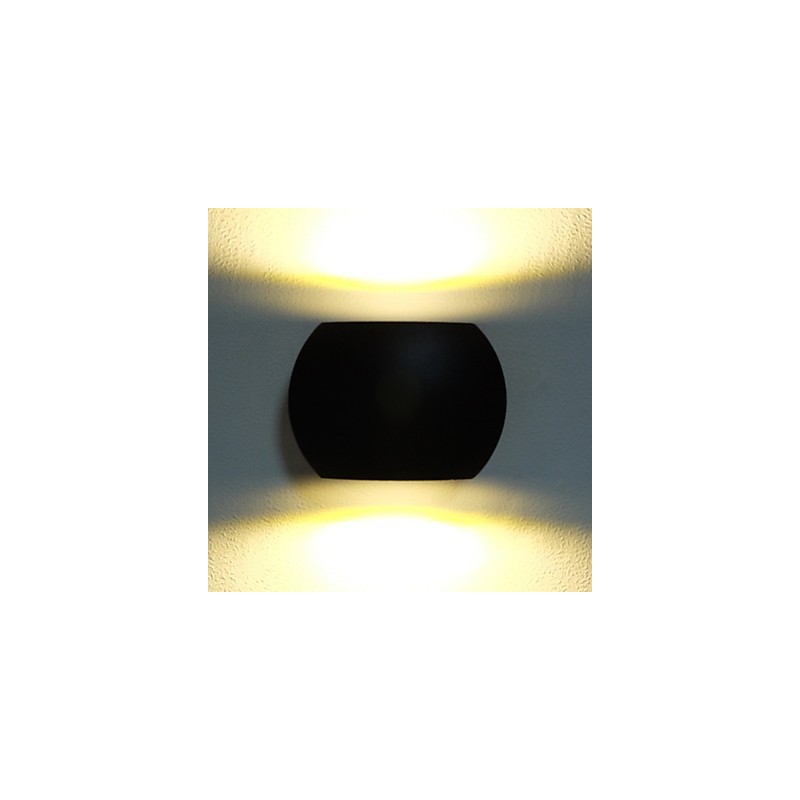 Apliques de pared con luz ambiental, acabado en óxido negro, estilo campestre moderno y contemporáneo.