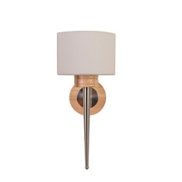 Lámpara de pared sencilla, lámpara de noche, lámpara de escritorio con pantalla de vidrio y madera maciza para dormitorio, tocador, sala de estar, habitación de bebé.