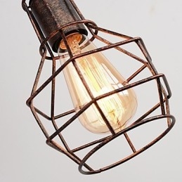 Lámpara de pared de hierro retro industrial con personalidad creativa y polea elevadora.