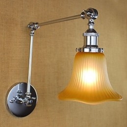 Característica galvanizada retro campestre para protección ocular con brazo oscilante y luz ambiental.