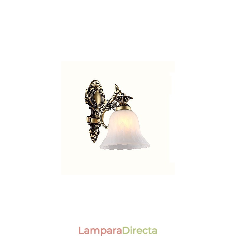 Pintura contemporánea moderna para apliques de pared con luz descendente.