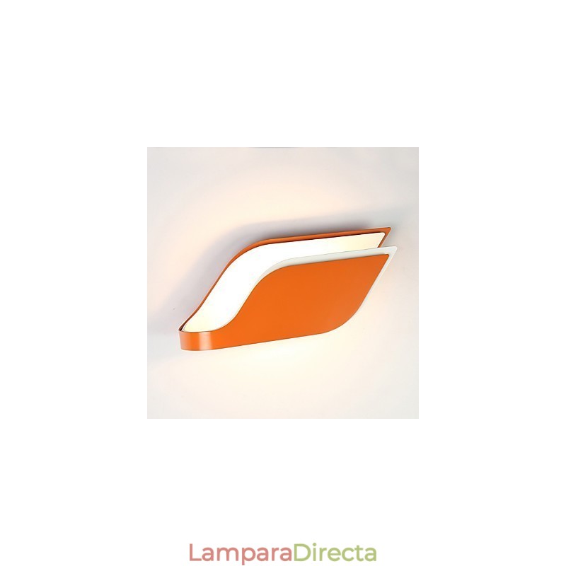 Pintura contemporánea moderna integrada para apliques de pared con luz ambiental.