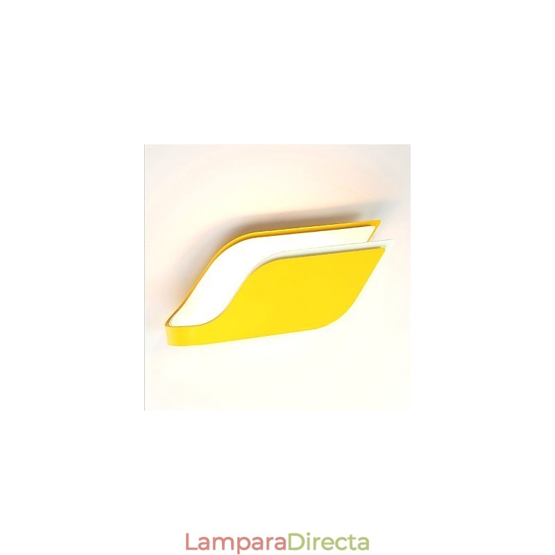 Pintura contemporánea moderna integrada para apliques de pared con luz ambiental.