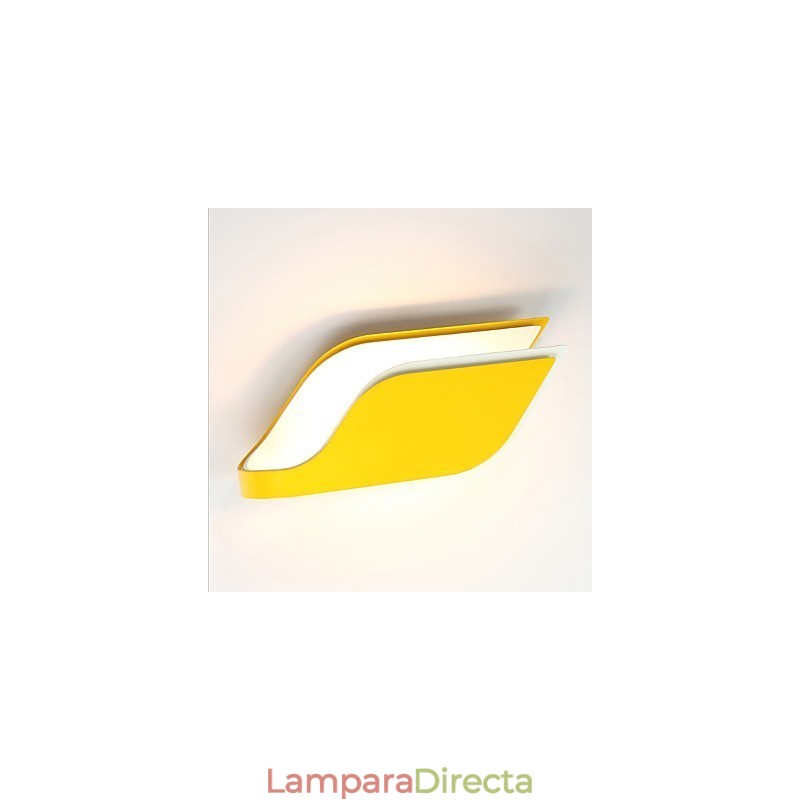 Pintura contemporánea moderna integrada para apliques de pared con luz ambiental.