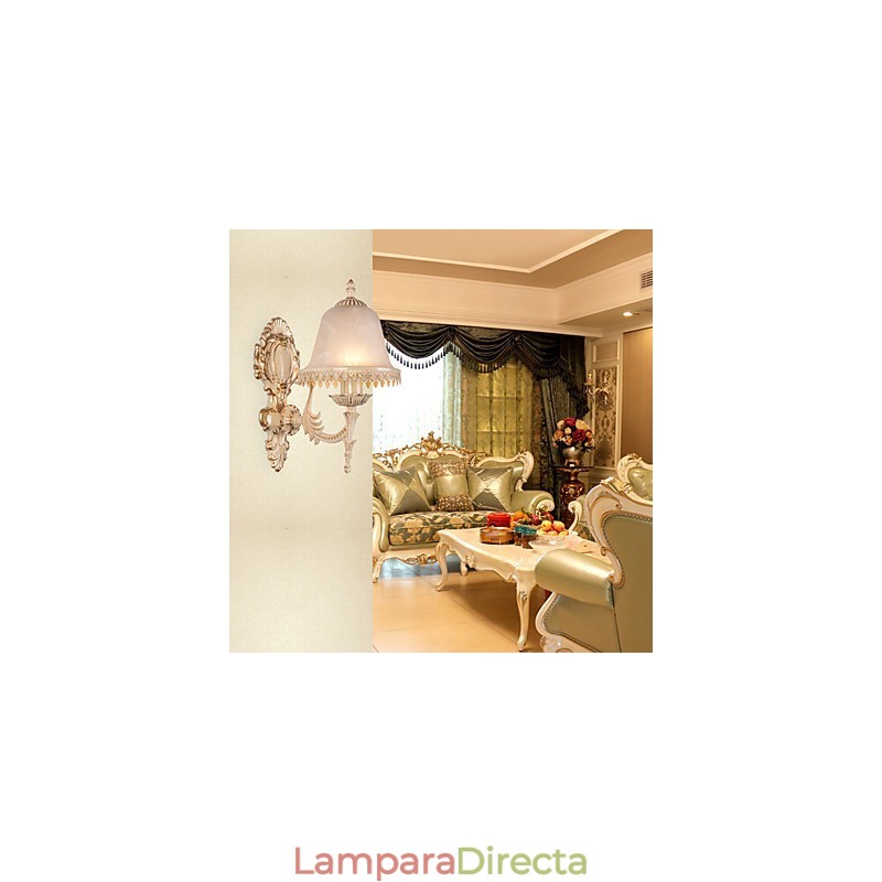 Pintura contemporánea moderna para apliques de pared con luz ambiental.