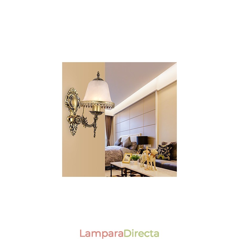 Pintura contemporánea moderna para apliques de pared con luz ambiental.