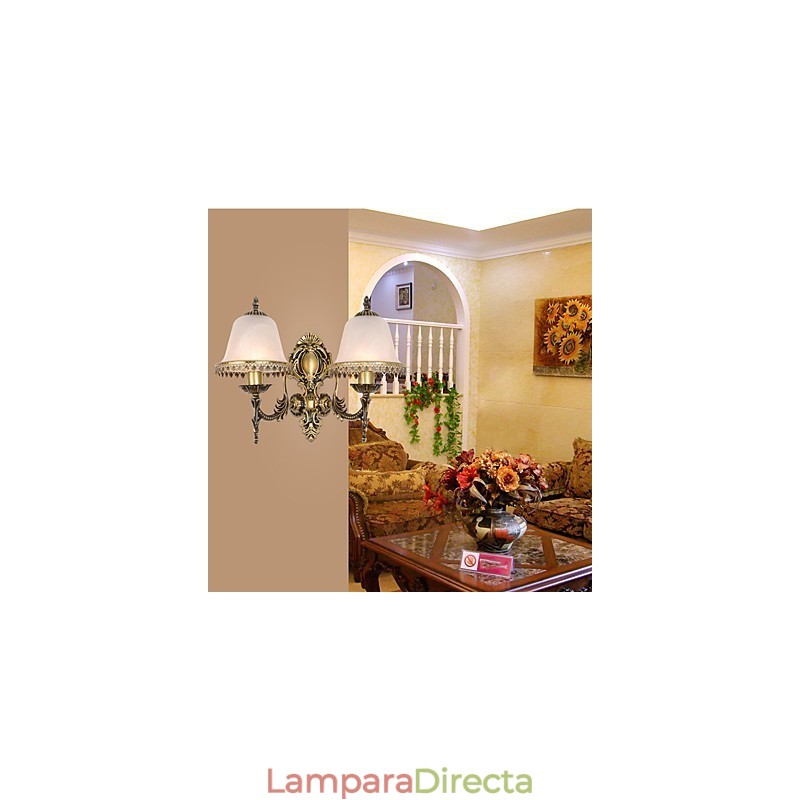 Pintura contemporánea moderna para apliques de pared con luz ambiental.