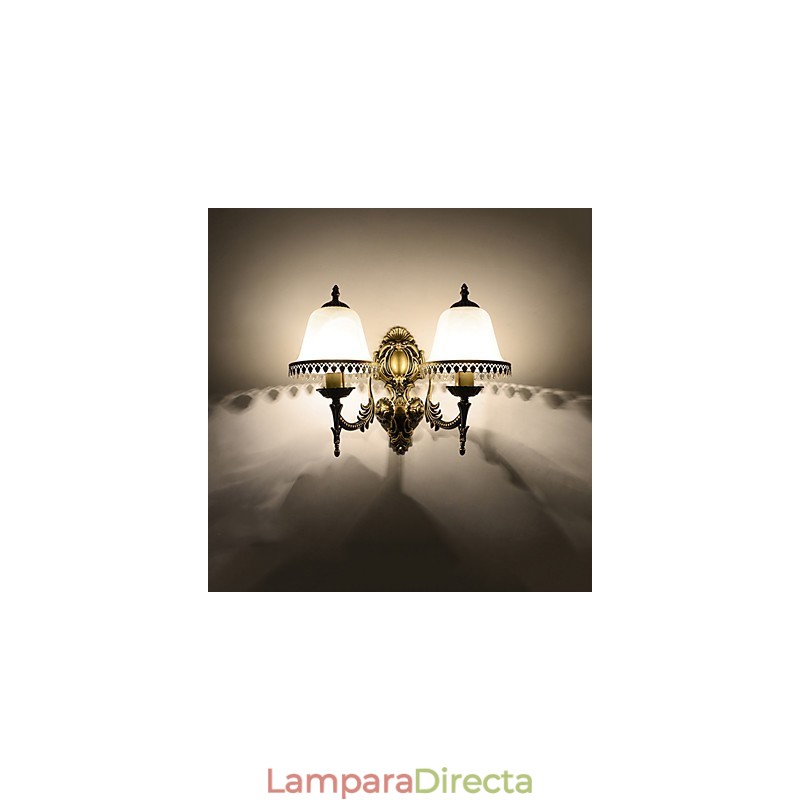 Pintura contemporánea moderna para apliques de pared con luz ambiental.