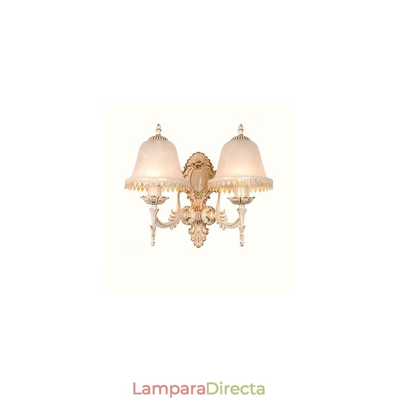 Pintura contemporánea moderna para apliques de pared con luz ambiental.