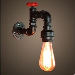 Apliques de pared con luz ambiental con pintura rústica tipo cabaña