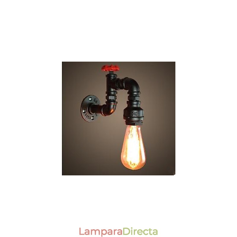 Apliques de pared con luz ambiental con pintura rústica tipo cabaña