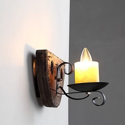 Apliques de pared de estilo mini con pintura rústica tipo cabaña.