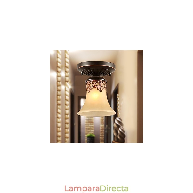 Lámpara colgante de araña, tradicional, clásica, rústica, estilo cabaña, vintage, retro, para comedor.