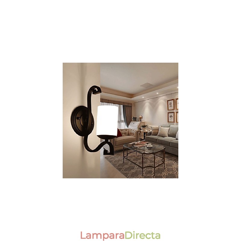 Pintura contemporánea moderna para apliques de pared con luz ambiental.