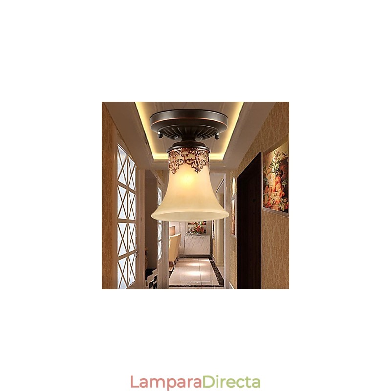 Lámpara colgante de araña, tradicional, clásica, rústica, estilo cabaña, vintage, retro, para comedor.